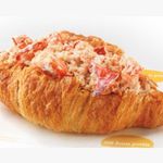 Au Bon Pain has a Lobster Salad Sandwich, served on a buttered croissant for $12.99 + tax. (You can get them right here in NYC, right now!) The whole thing weighs in at 440 calories and features ingredients like: lobster meat, croissant, and high fructose corn syrup. One brave reviewer survived an encounter with the sandwich, but said: "There was just too much of a seafood taste, which is usually the result of something not being fresh.  It tasted very cheap and not very much like lobster (tasted like pollack).  There was also too much mayonnaise involved."